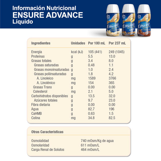 Ensure Advance 4pack Chocolate 220ml, , large image number 1