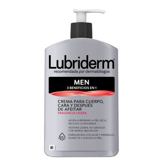 lubriderm® men¿s 3 en 1 x 400 ml, , large image number 1