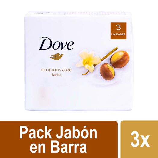 Dove Pack Jabón Delicious Care Karite 90 g x 1 Pack, , large image number 0