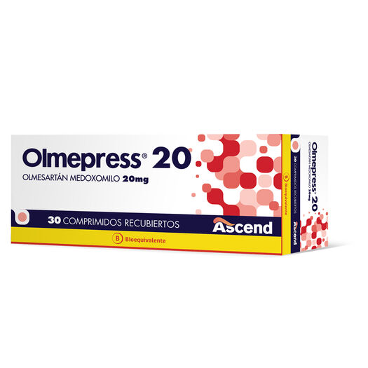 Olmepress 20 mg x 30 Comprimidos Recubiertos, , large image number 0
