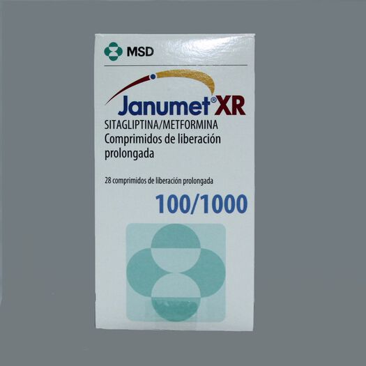 Janumet XR 100 mg/1000 mg x 28 Comprimidos de Liberación Prolongada, , large image number 0
