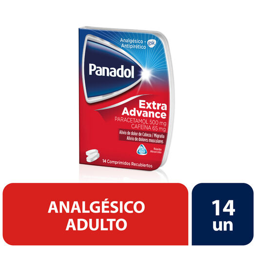 Panadol Extra Advance 65/500 mg x 14 Comprimidos Recubiertos, , large image number 0