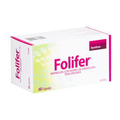 Folifer x 60 C&aacute;psulas con Gr&aacute;nulos de Liberaci&oacute;n Prolongada