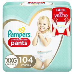 Pañales Pampers Pants Premium Care XXG 104 un