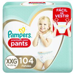 Pañal Pampers Pants Premiun Care Xxg 104 Un