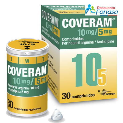Coveram 10 mg/5 mg x 30 Comprimidos, , large image number 0