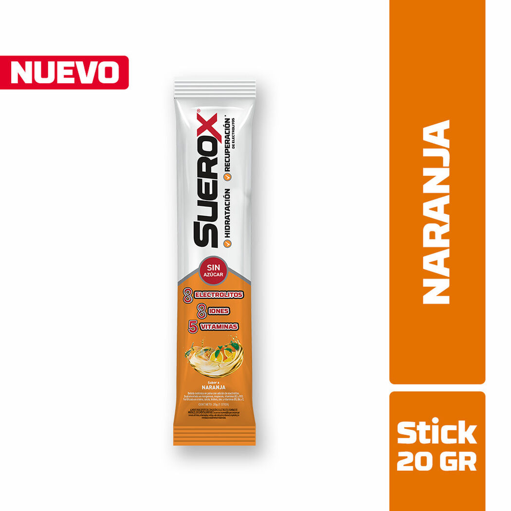 Suerox Polvo Ar&aacute;ndano Naranja Pack 4 Unidades de 80g (Sin azucar), , large image number 1
