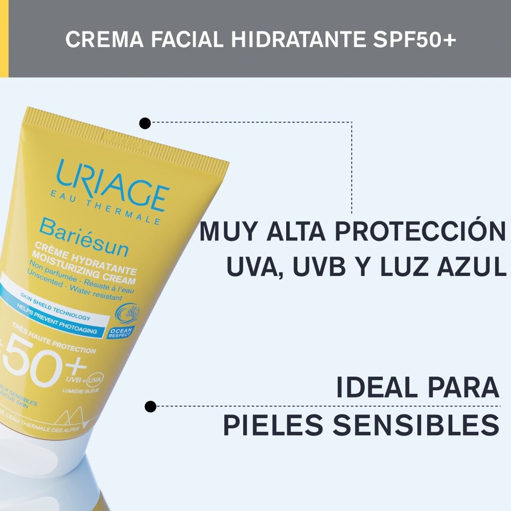 Protector Solar Uriage Bariesun sin Perfume FPS 50+ 50 mL, , large image number 1