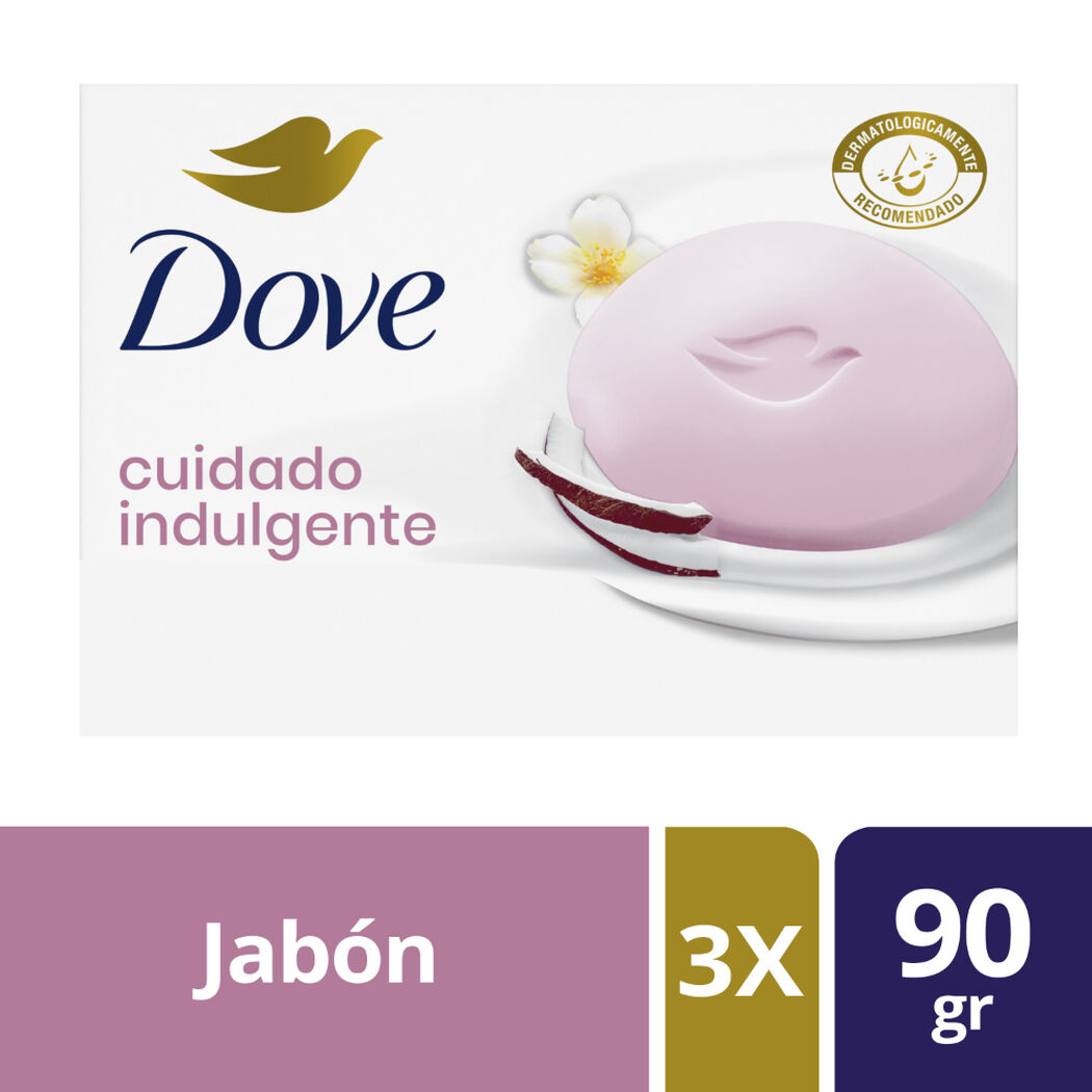 Jabon Dove Cuidado Indulgente 90 g 3 un, , large image number 0