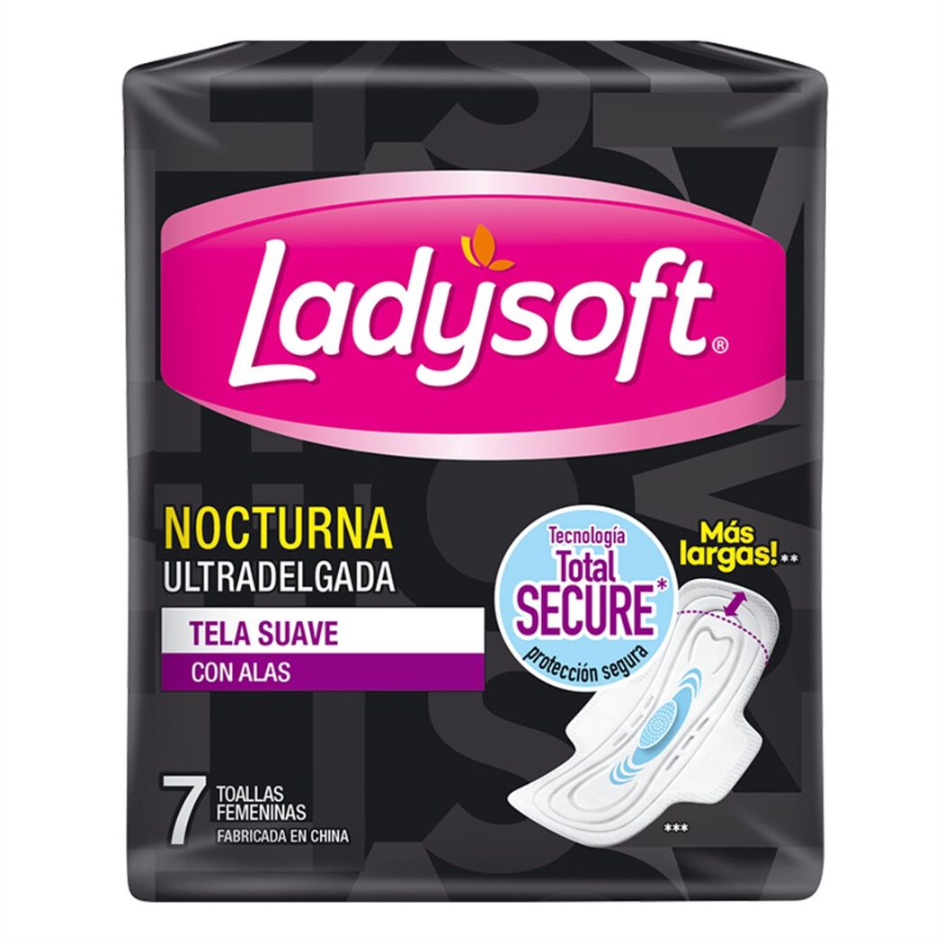 Toalla Higi&eacute;nica Ladysoft Nocturna Ultra Delgada Tela Suave 7 un, , large image number 1