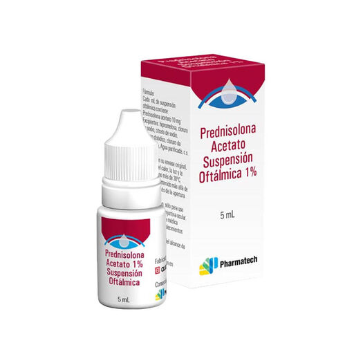Prednisolona Acetato 1 % x 5 ml Suspensión Oftálmica PHARMATECH CHILE, , large image number 0