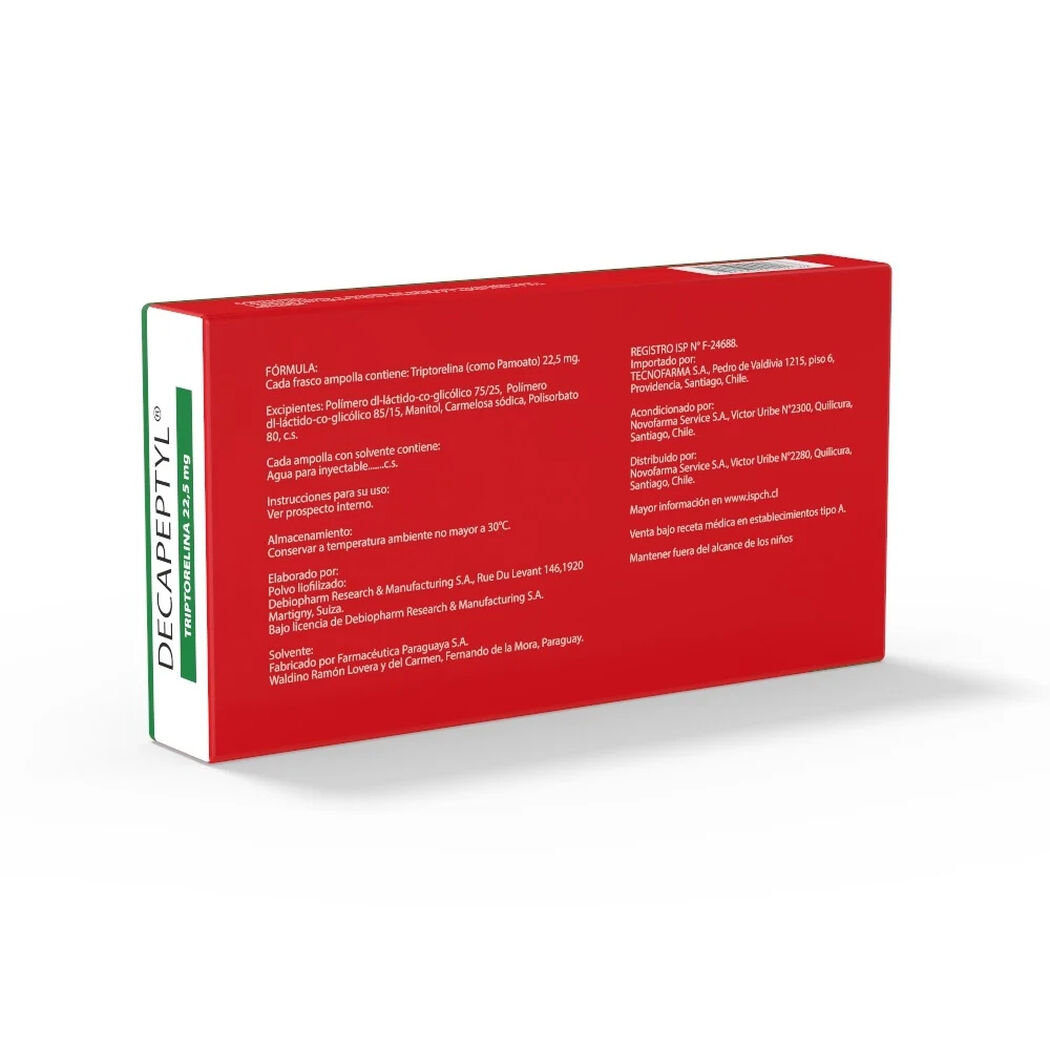 Decapeptyl 22.5 mg Liofilizado Suspensi&oacute;n Inyectable con Solvente, , large image number 1