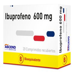 Ibuprofeno 600 mg x 20 Comprimidos Recubiertos ASCEND