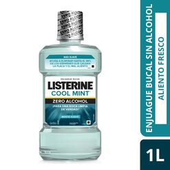 enjuague bucal listerine® cool mint zero alcohol x 1 lt