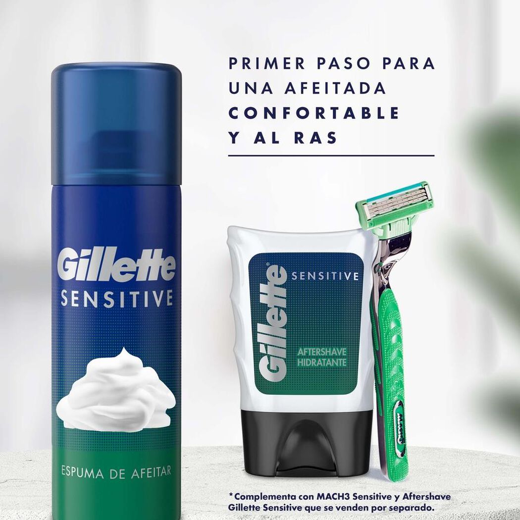 Espuma de Afeitar Gillette Sensitive 150 g, , large image number 3