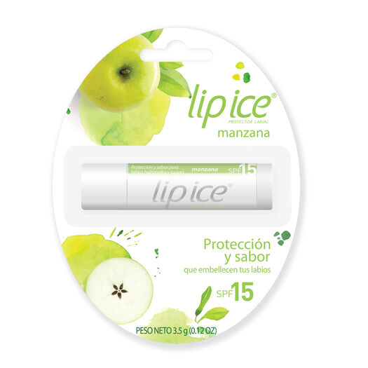 Lip Ice Menthol Labial FPS 15 Manzana x 1 Balsamo Labial, , large image number 0