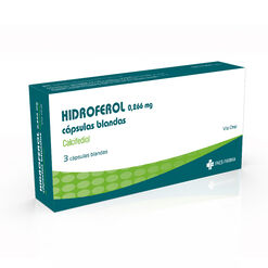 Hidroferol 0.266 mg x 3 Cápsulas Blandas