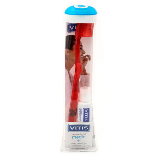 Vitis Pack Cepillo Dental Medio + Pasta Dental 15 mL x 1 Pack, , large image number 0