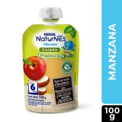 Compota Orgánica Pouch Naturnes Manzana 100 g