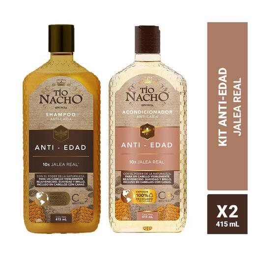 Pack Tío Nacho Anti-Edad 1 Shampoo + 1 Acondicionador C/U 415 Ml, , large image number 0