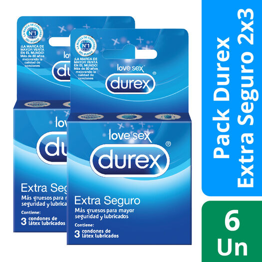 Pack Durex Extra Seguro 2 x 3 Unidades, , large image number 0