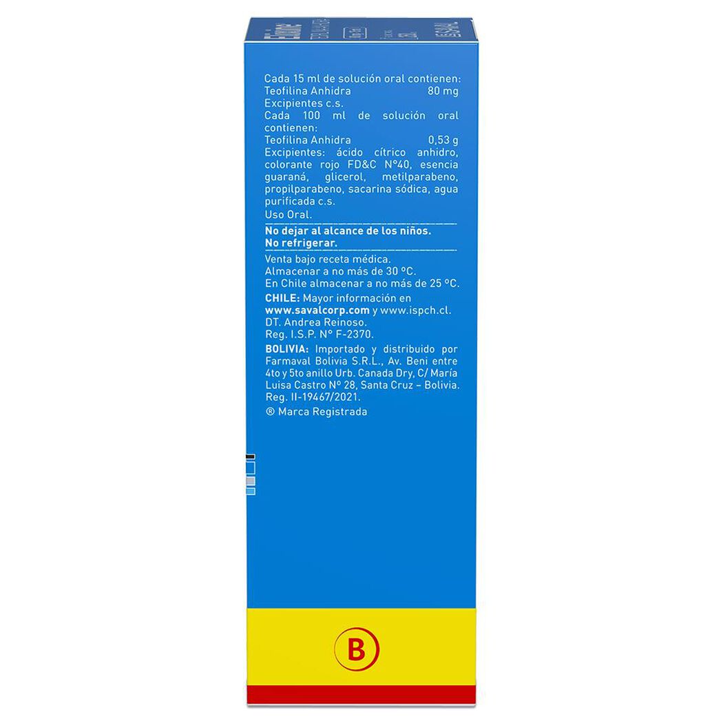 ELIXINE Teofilina anhidra 80 mg 250 ml, , large image number 2