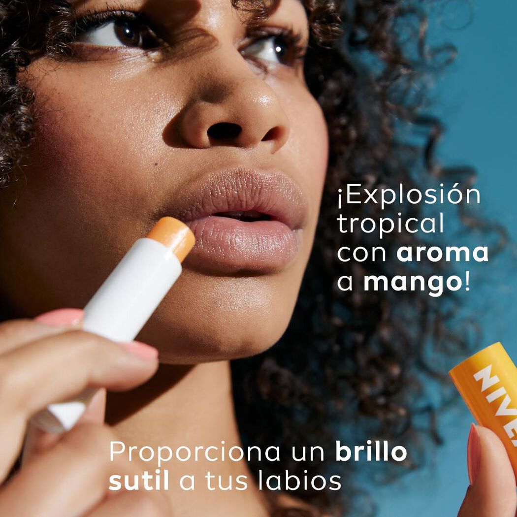 Nivea Lip Care Bálsamo Labial Mango Shine Hidratación Intensa 4,8g, , large image number 4