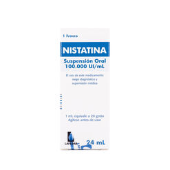 Nistatina 100.000 UI/mL x 24 mL Suspension Oral 