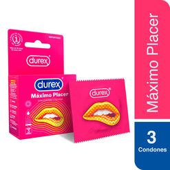 Durex Condones Máximo Placer 3 unidades