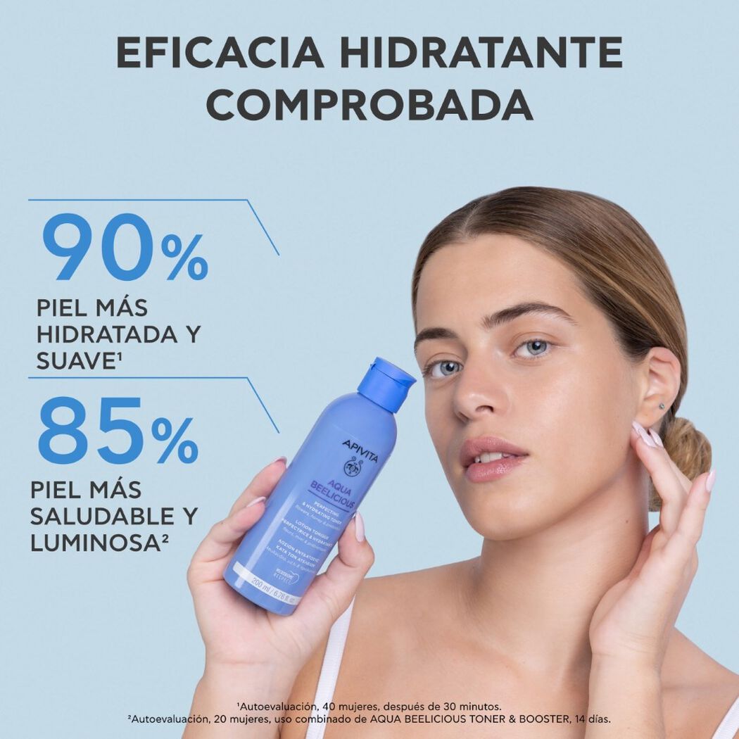 T&oacute;nico Perfeccionador & Hidratante Aqua Beelicious 200ml Apivita, , large image number 2