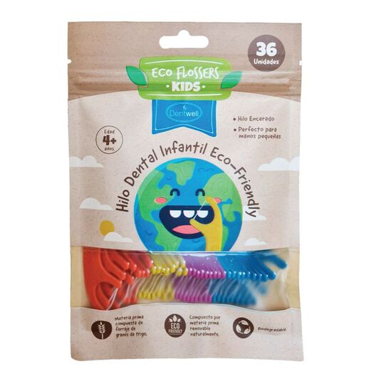 Hilo Dental La Prepie Infantil Eco Friendly Encerado Mango Biodegradable 36 un, , large image number 0