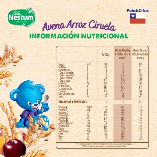 Cereal Infantil Nestum Avena Arroz Ciruela 270 g, , large image number 3