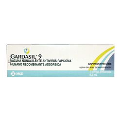 Gardasil 9 x 0.5 ml Suspensión Inyectable 1 Jeringa Prellenada