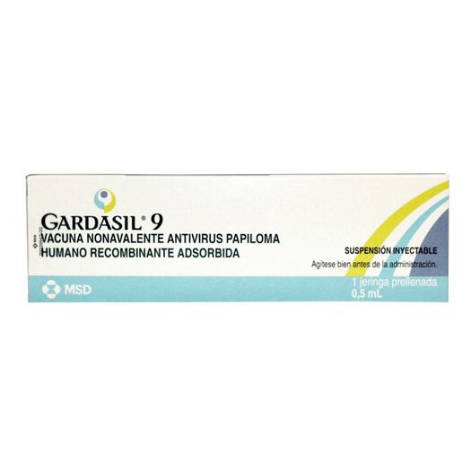 Gardasil 9 x 0.5 ml Suspensión Inyectable 1 Jeringa Prellenada, , large image number 0