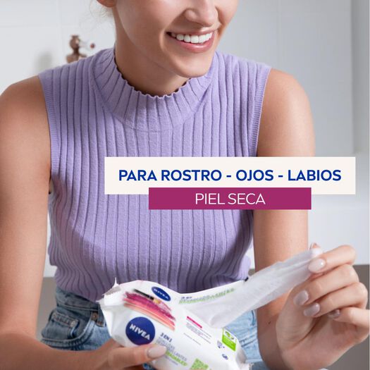 TOALLITAS DESMAQUILLANTES SUAVES NIVEA PIEL SECA 25UDS, , large image number 2