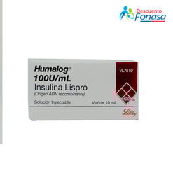 Insulina Humalog 100 UI/mL Solucion Inyectable x 1 Frasco Ampolla