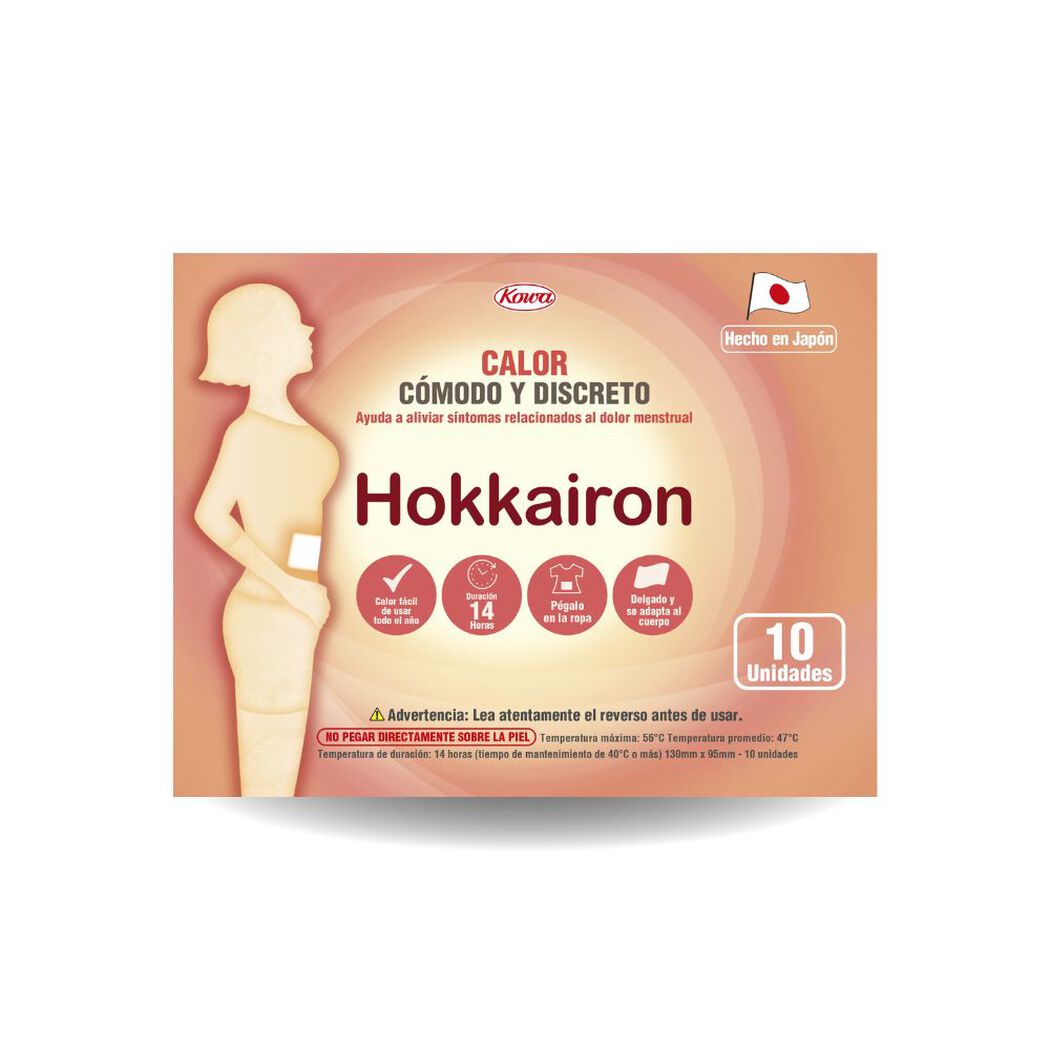 Hokkairon Parche Térmico Menstrual Pack x10, , large image number 0