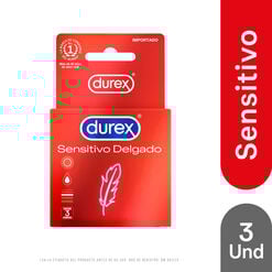 Durex Condones Sensitivo Delgado 3 unidades