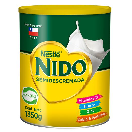 Leche en Polvo Nido Semidescremada 1350g , , large image number 0