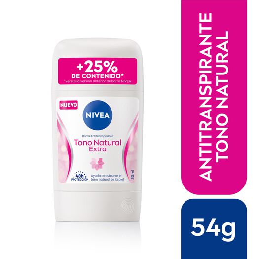 Desodorante NIVEA Barra Tono Natural Extra Femenino 54g, , large image number 0