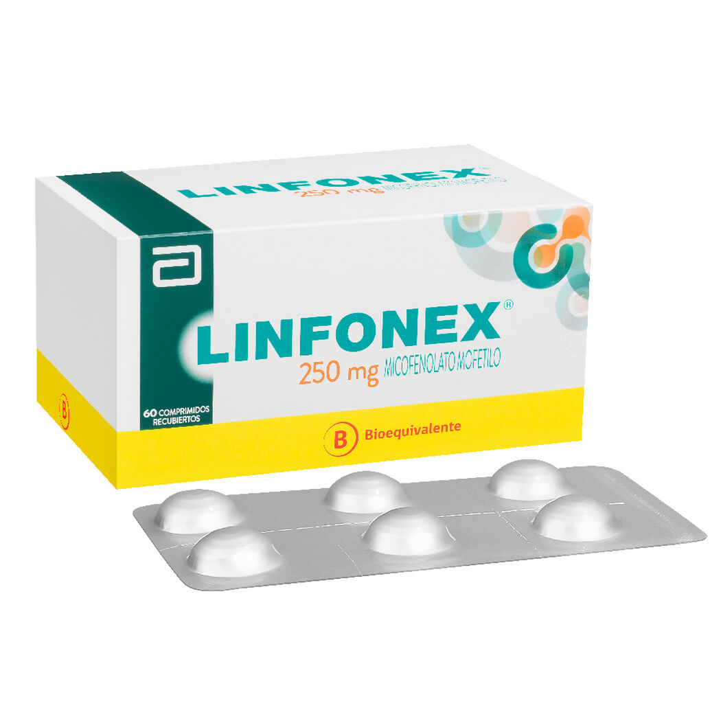 Linfonex 250 mg Caja 60 Comprimidos Recubiertos, , large image number 0