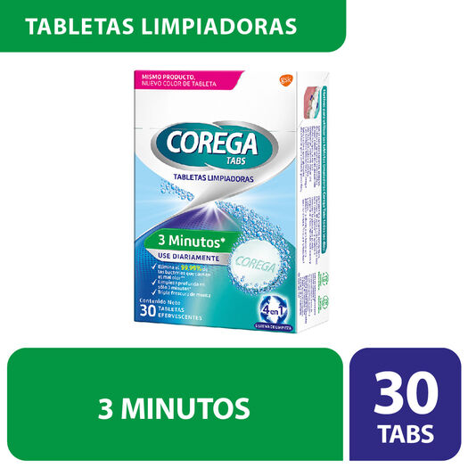 Corega Ultra Tableta Efervescente Limpieza De Proteccion x 30 Unidades, , large image number 0