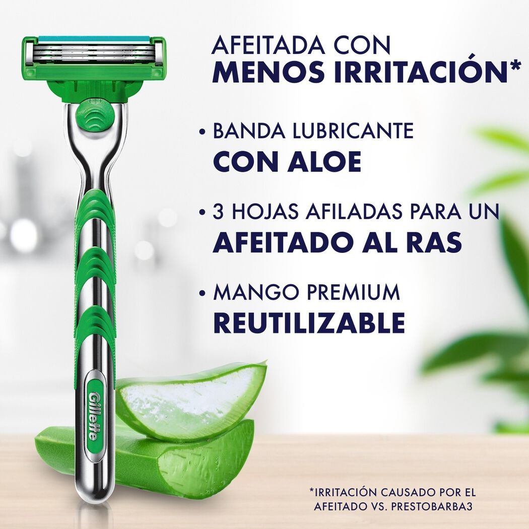 M&aacute;quina de Afeitar Gillette Mach3 Sensitive + 6 Repuestos con Aloe, , large image number 1