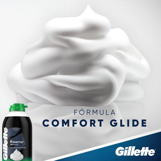 Espuma De Afeitar Gillette Foamy Mentol Refrescante, 322 Ml, , large image number 3