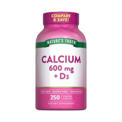 Calcio 600 mg + Vitamina D3 250 C&aacute;psulas Recubiertas
