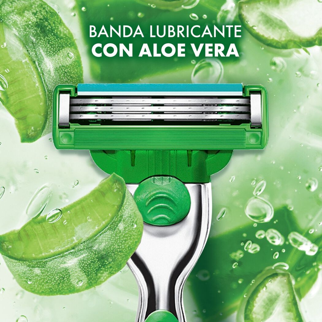 M&aacute;quina de Afeitar Gillette Mach3 Sensitive + 6 Repuestos con Aloe, , large image number 3