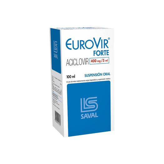Eurovir Forte 400 mg/5 mL x 100 mL Suspensión Oral, , large image number 0