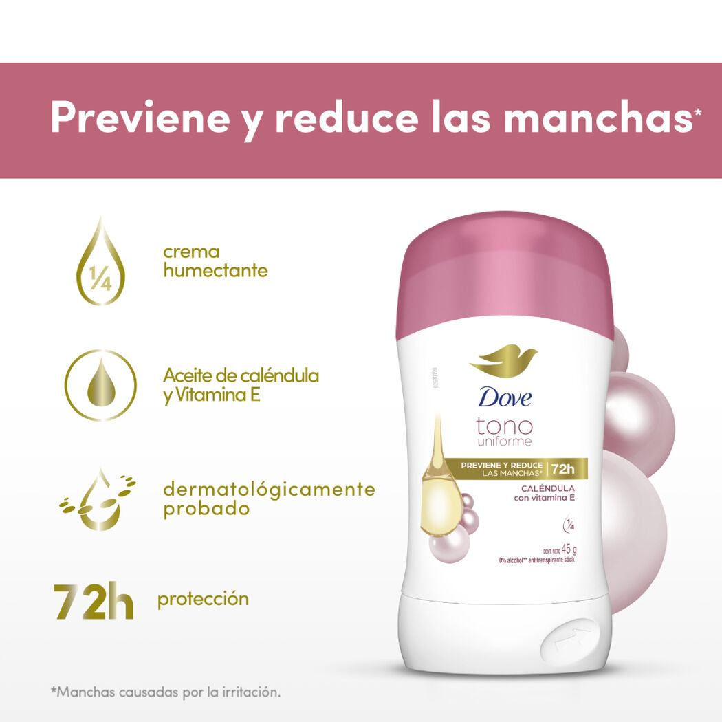 Dove Desodorante Barra Tono Uniforme Calendula 45 gr, , large image number 3