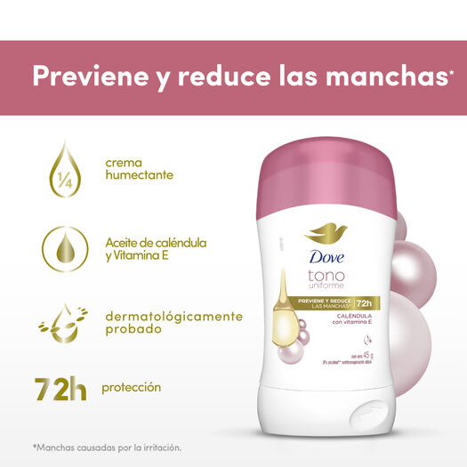 Dove Desodorante Barra Tono Uniforme Calendula 45 gr, , large image number 3