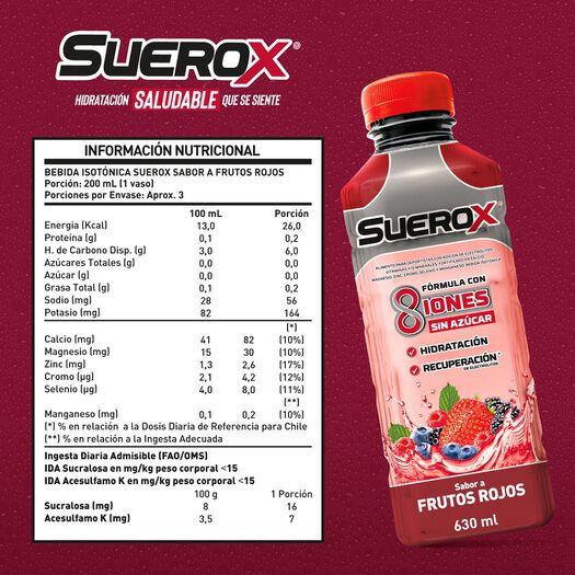 Suerox Bebida Frutos Rojos 630 Ml, , large image number 3